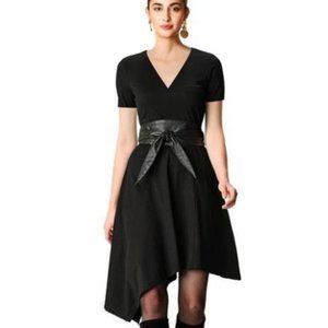 NEW/Never worn Asymmetric Hem Cotton Knit Dress with pockets